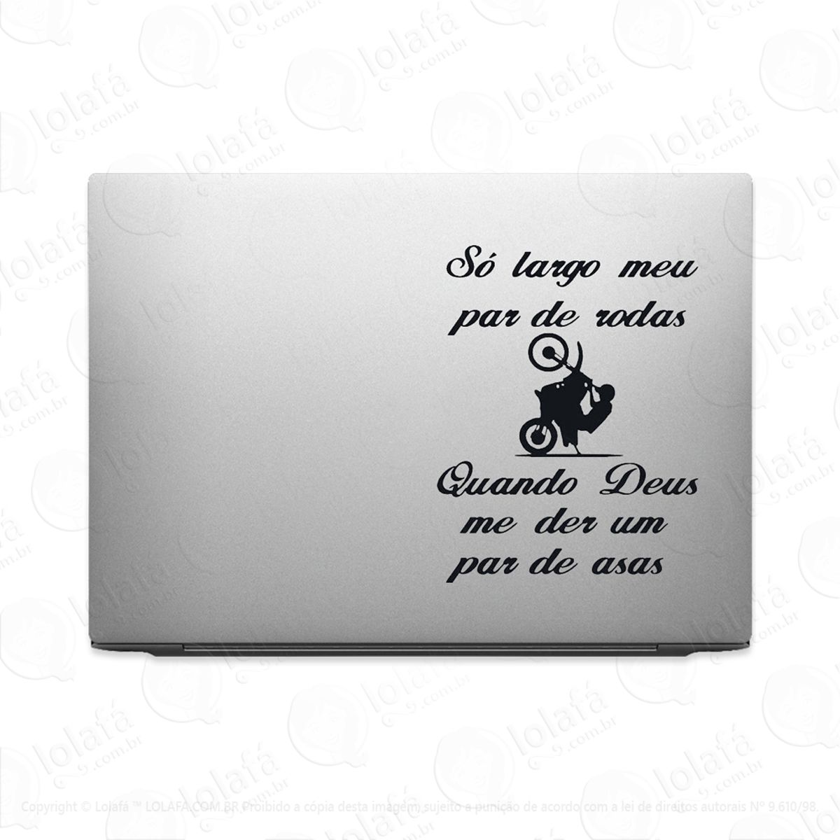Adesivo Para Notebook Motoqueiro Amante De Motociclismo Mod:2984