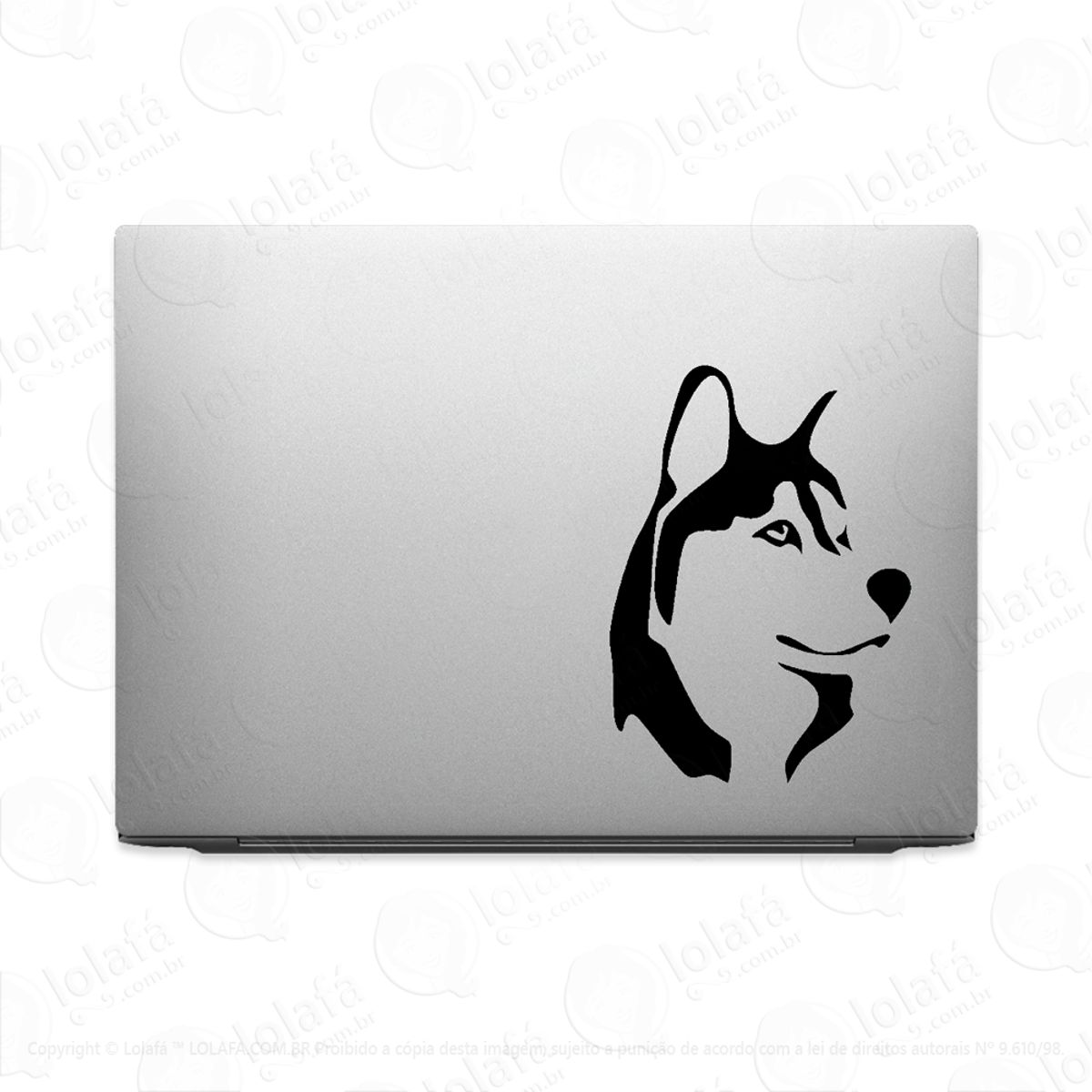 Adesivo Para Notebook Cachorro Raça Husky Mod:3002