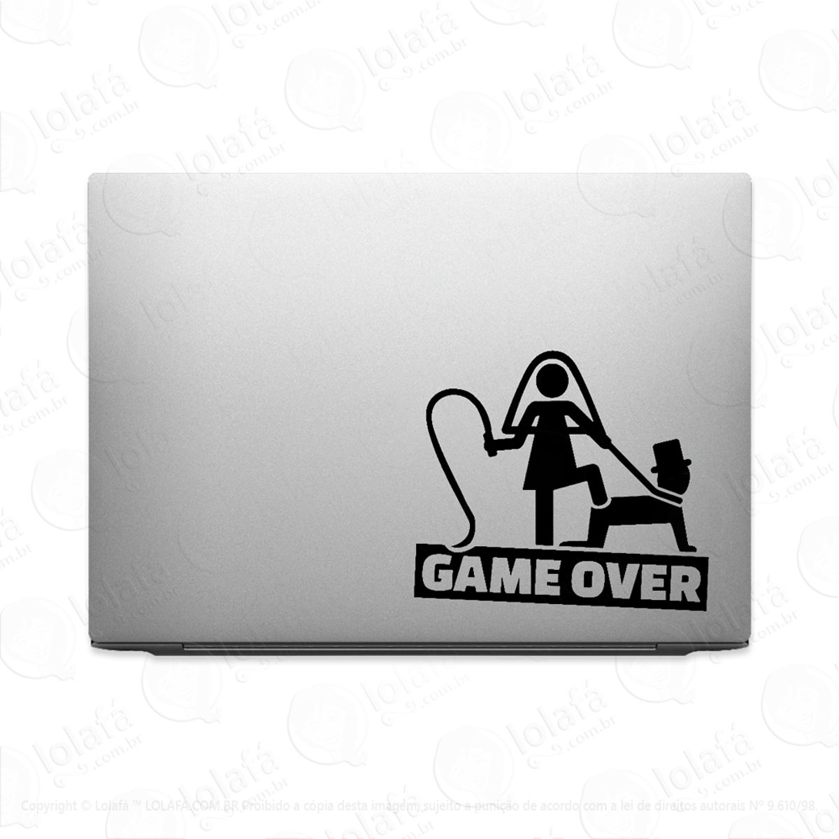 Adesivo Para Notebook Casamento Game Over Mod:3004