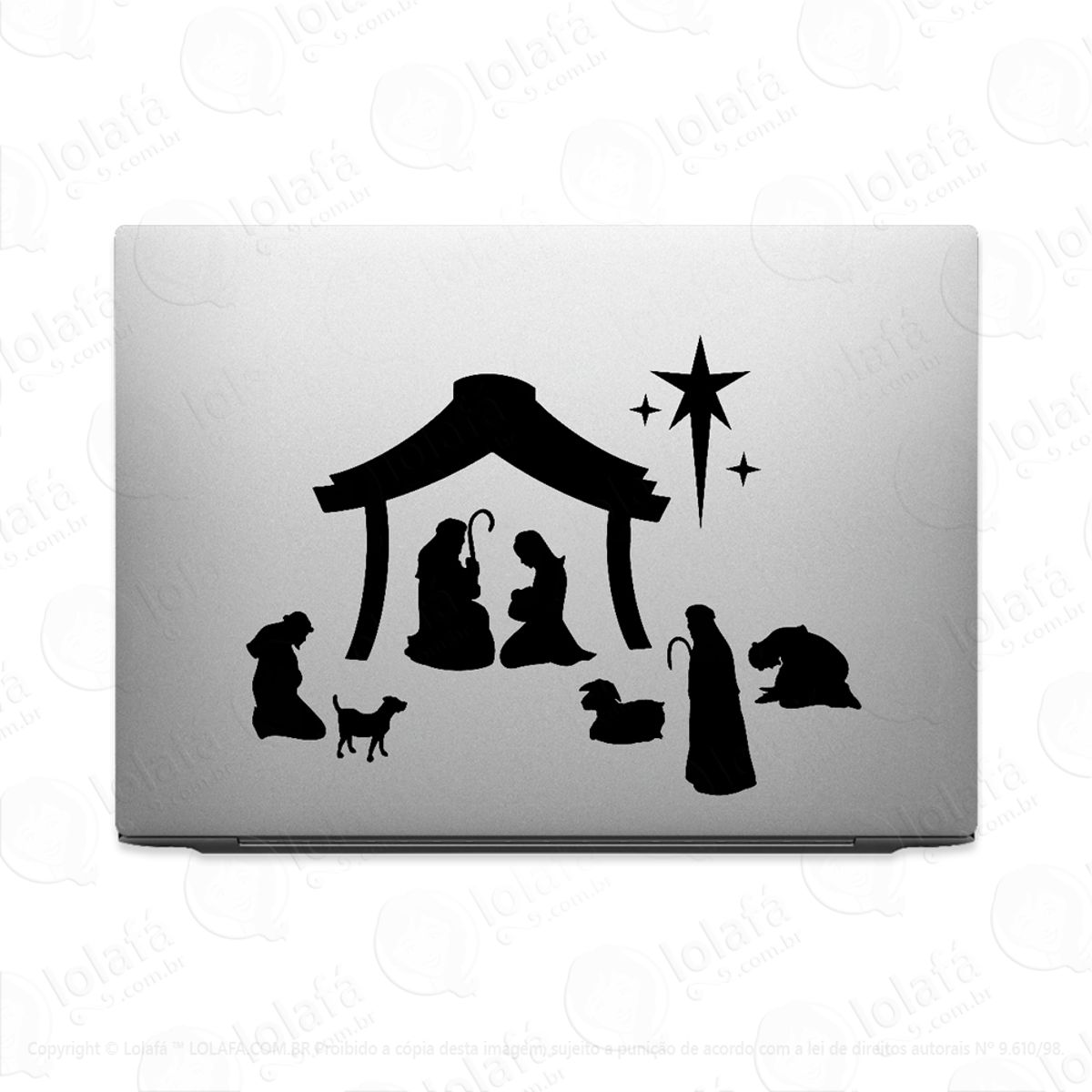Adesivo Para Notebook Presépio Nascimento De Jesus Mod:3008