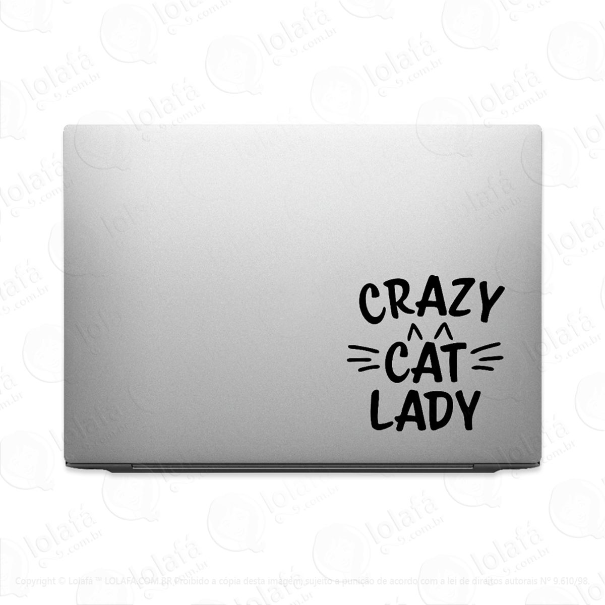 Adesivo Para Notebook Crazy Cat Lady Mod:3035