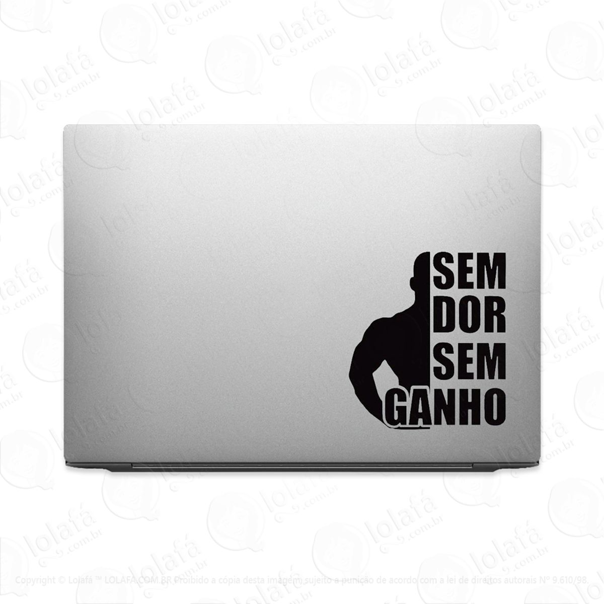 Adesivo Para Notebook Musculação Sem Dor Sem Ganho Mod:3045
