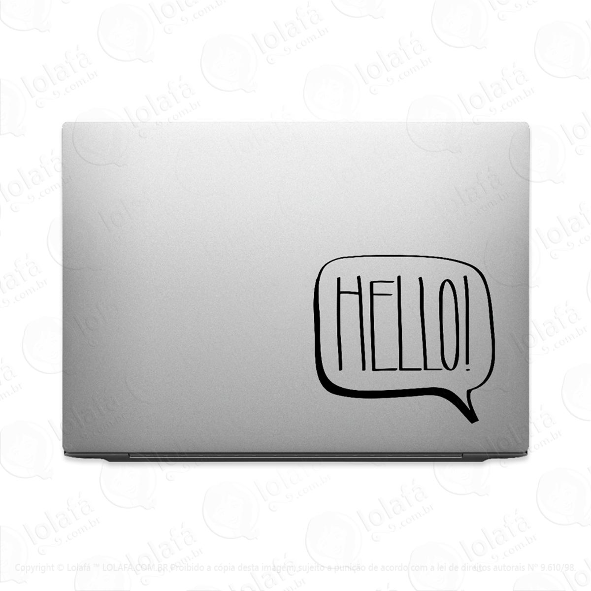 Adesivo Para Notebook Comic Balão Hello - Olá! Mod:3070