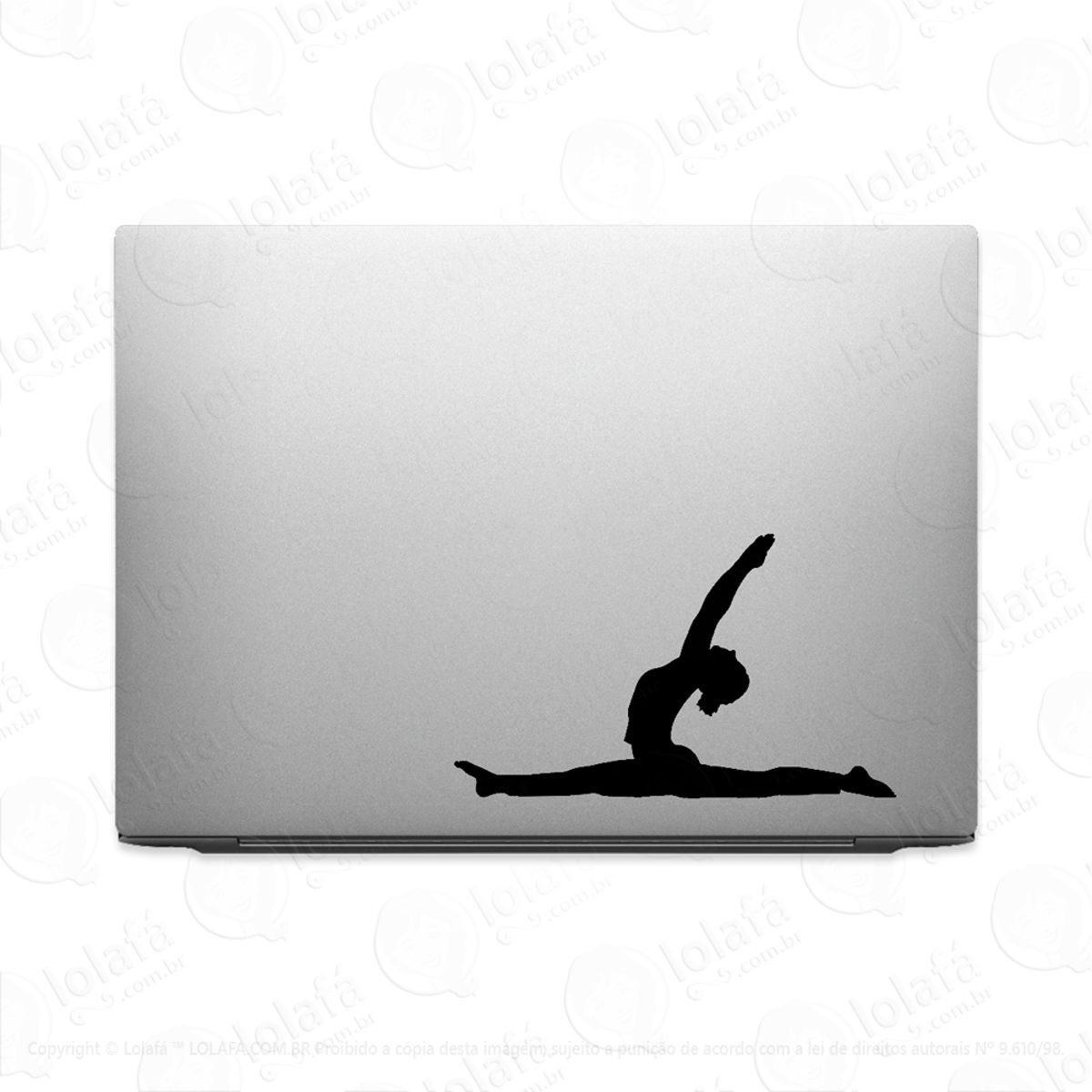 Adesivo Para Notebook Ioga Pose Ginasta Mod:3072