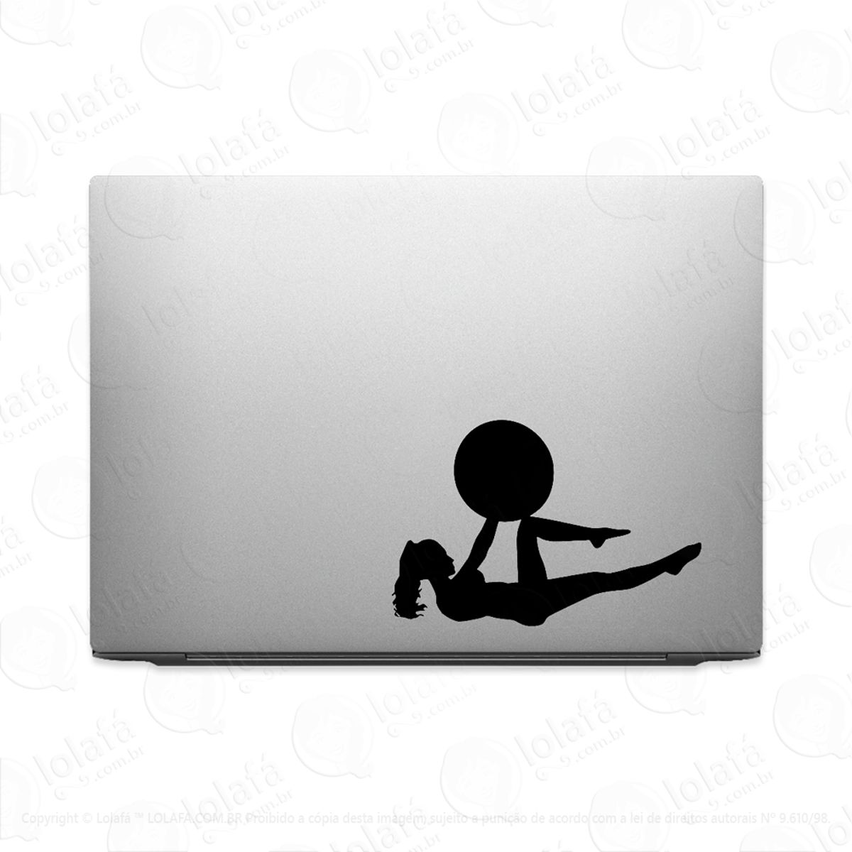 Adesivo Para Notebook Pilates Com Bola Mod:3074
