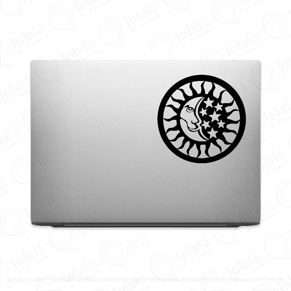 Adesivo Para Notebook Sol Lua Estrelas Portal Universo Mod:3085
