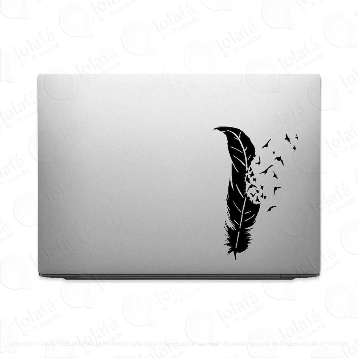 Adesivo Para Notebook Pena De Pássaros Mod:3088