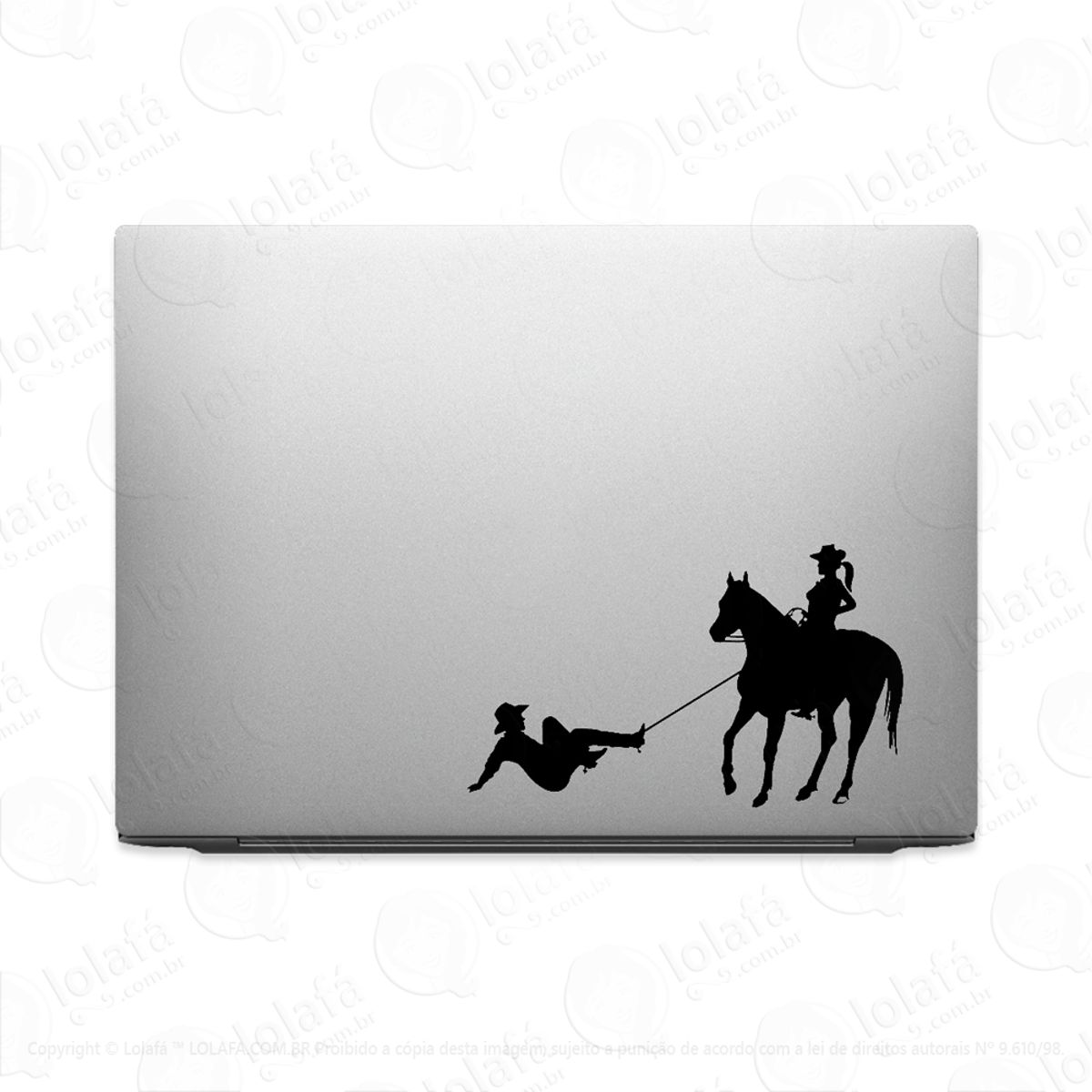 Adesivo Para Notebook Cowgirl Bruta No Laço Mod:3093