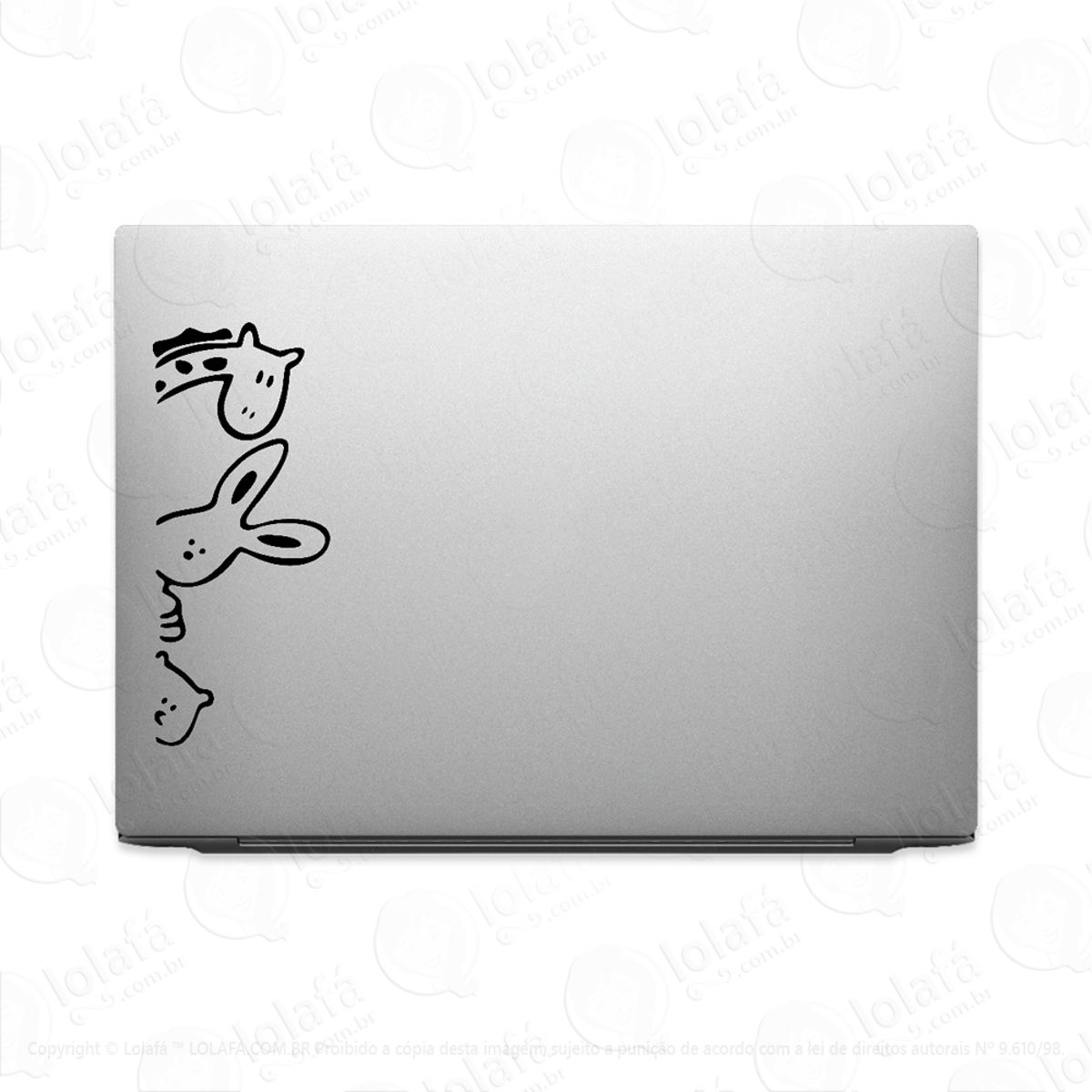 Adesivo Para Notebook Bichinhos Infantil Animaizinhos Mod:3109