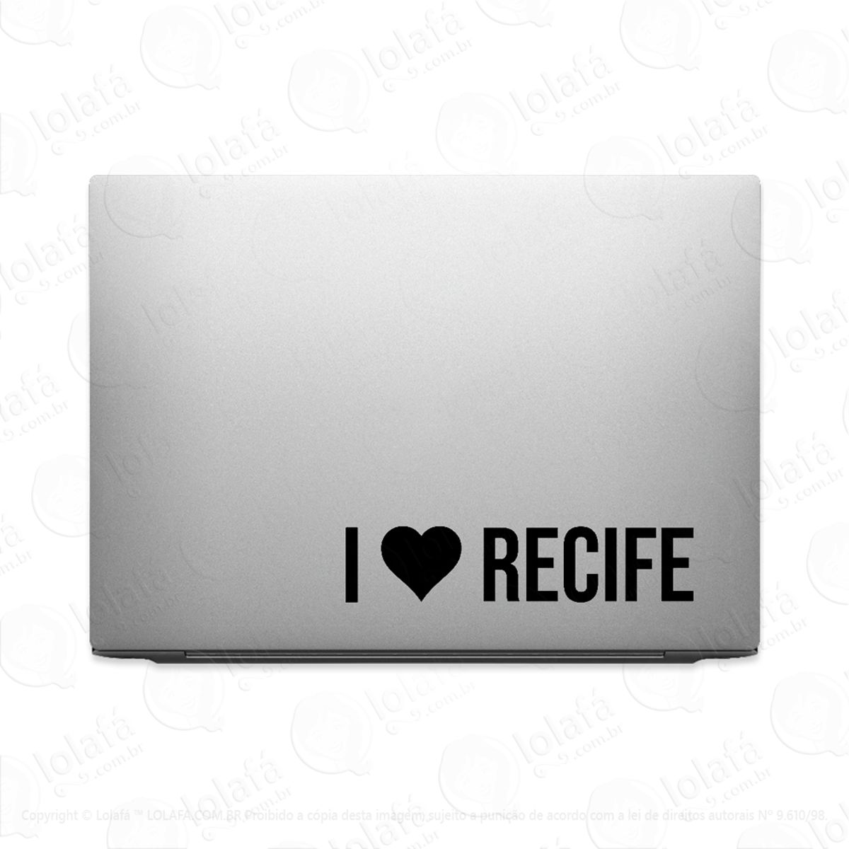 Adesivo Para Notebook Eu Amo Recife - I Love Recife Mod:3127