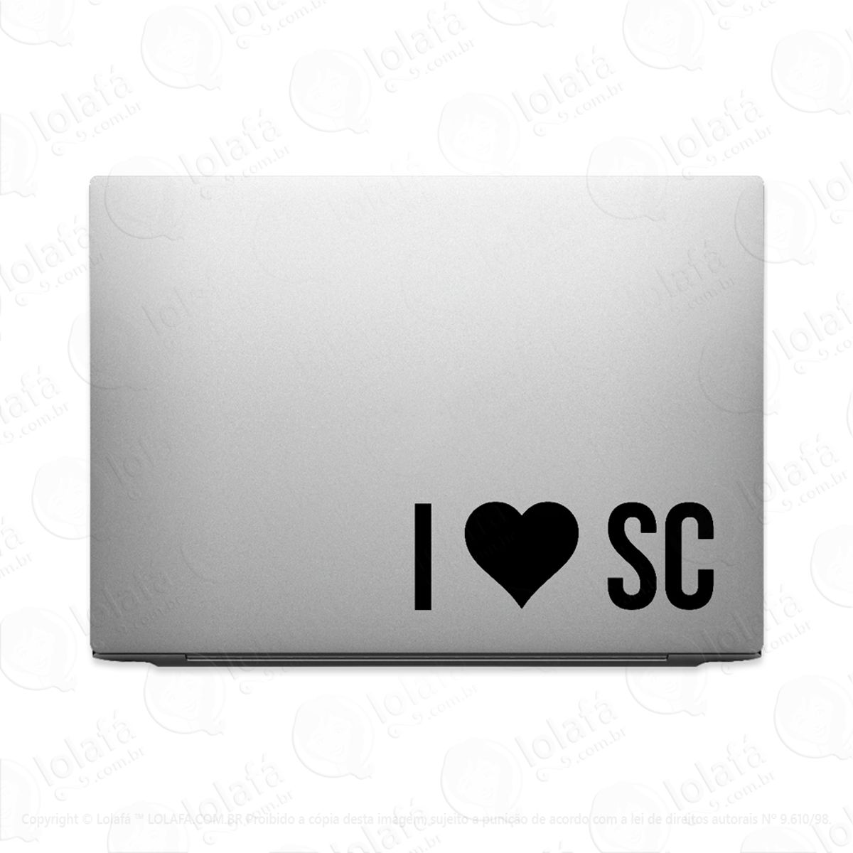 Adesivo Para Notebook Eu Amo Santa Catarina - I Love Sc Mod:3132