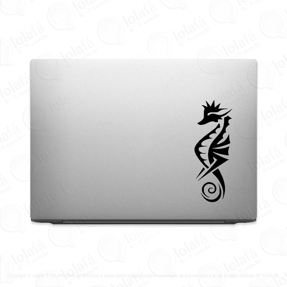 Adesivo Para Notebook Cavalo Marinho Tribal Mod:3137