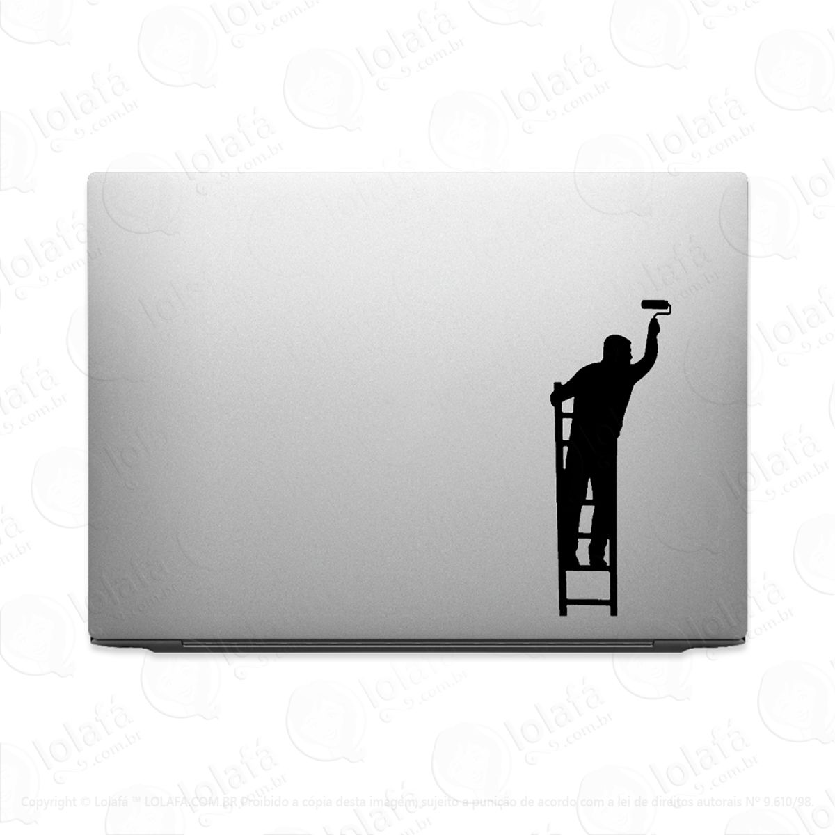 Adesivo Para Notebook Pintor Na Escada Profissão Mod:3138