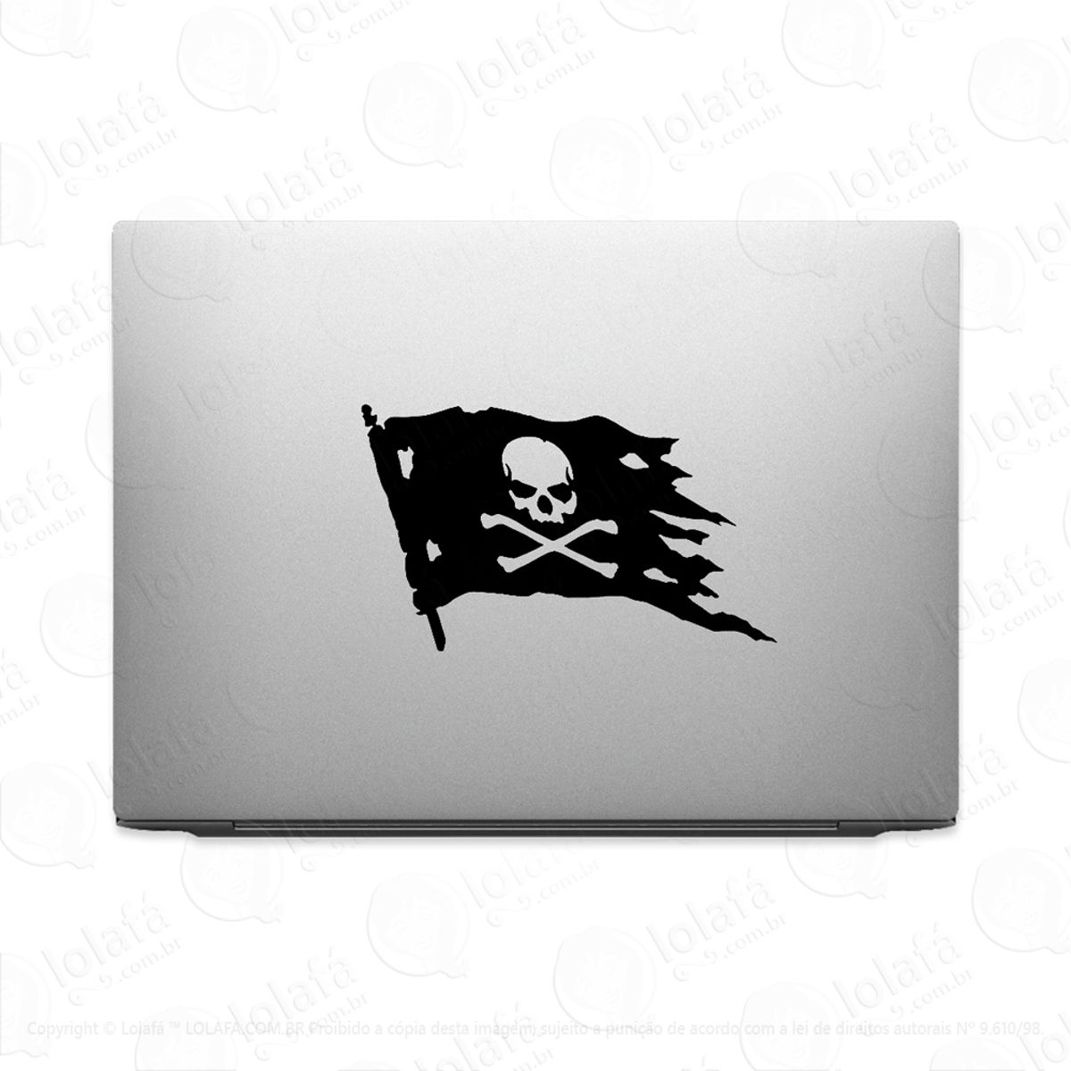 Adesivo De Notebook Bandeira Pirata Mod:3148
