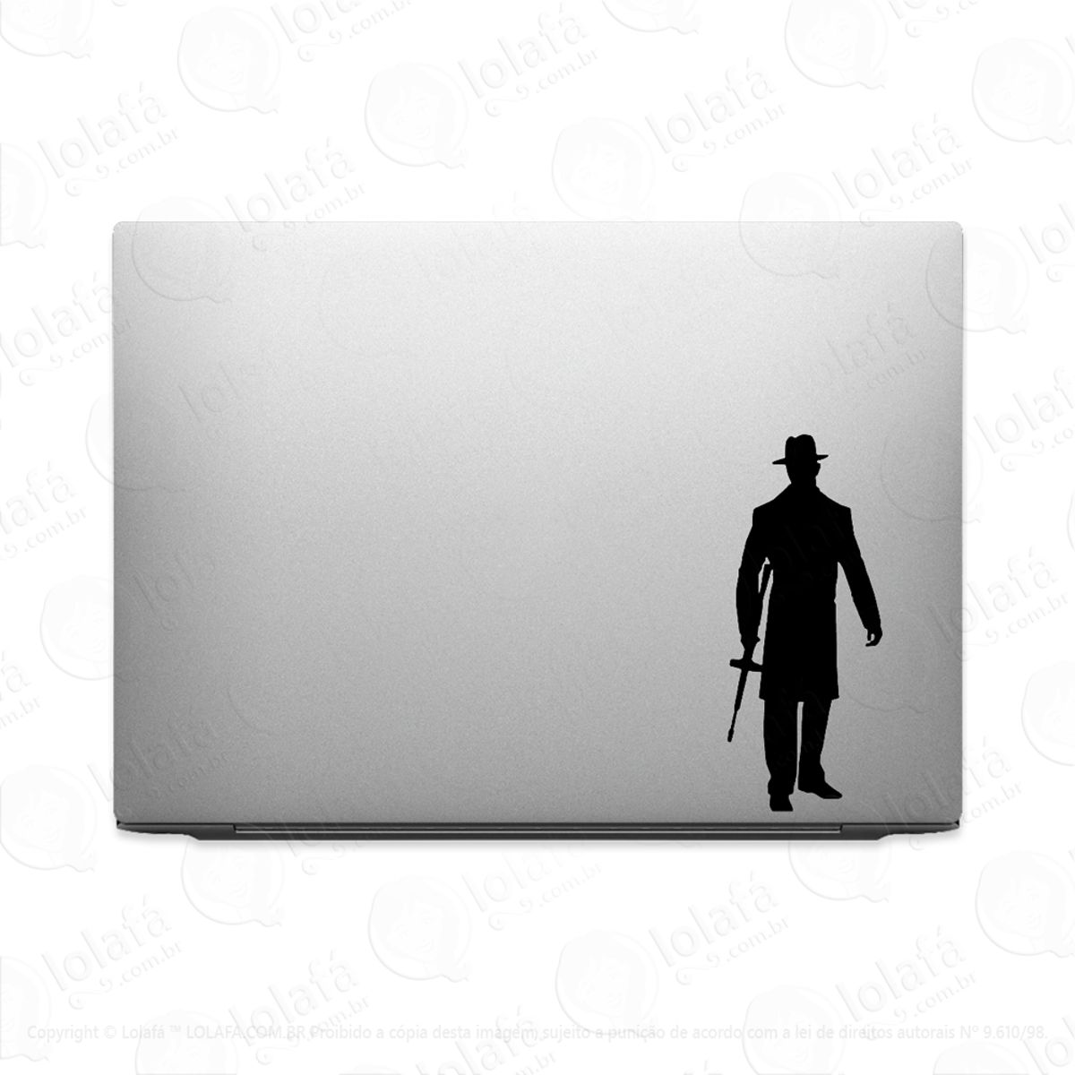 Adesivo Para Notebook Gangster Máfia Homem Armado Mod:3152