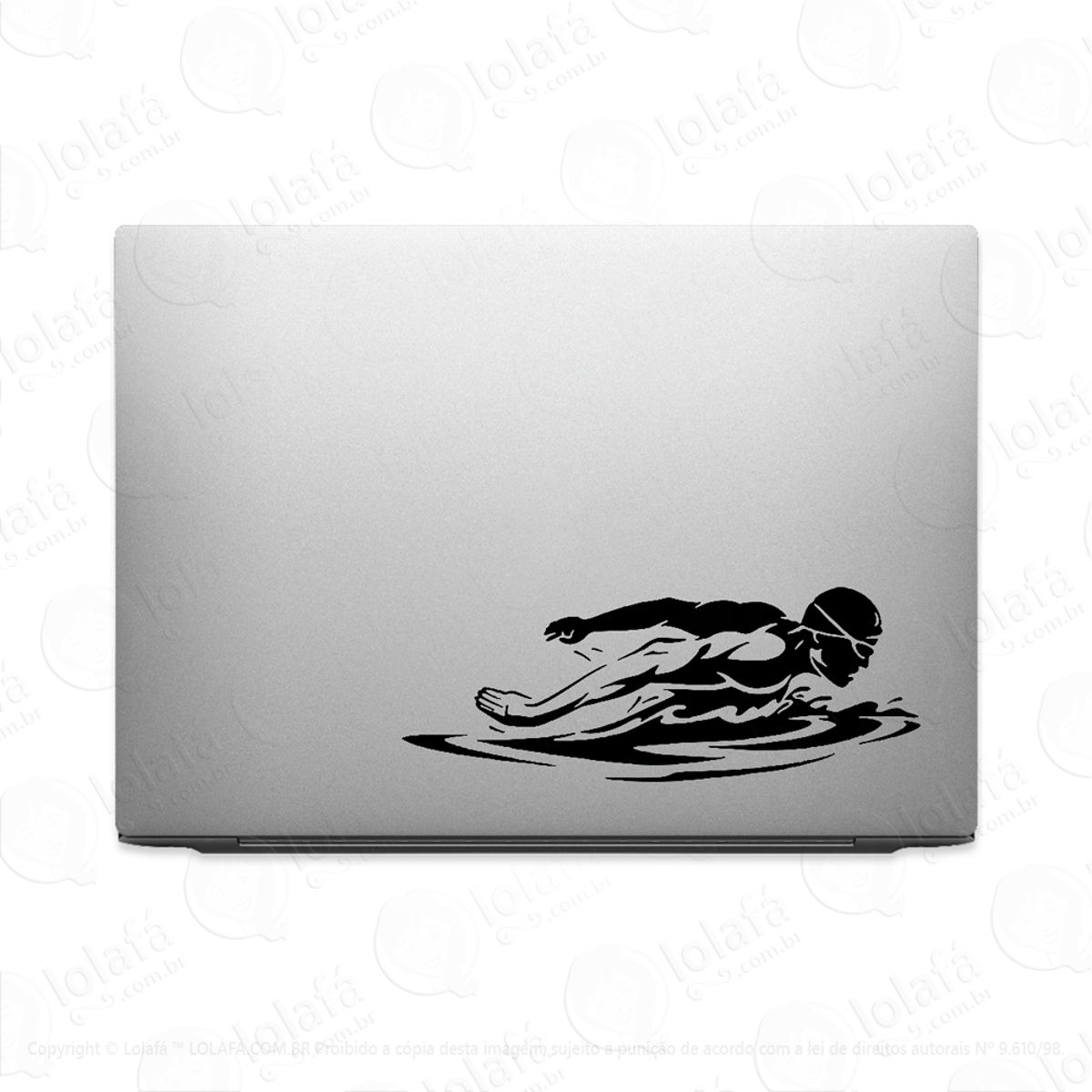 Adesivo Para Notebook Nadador Borboleta Natação Mod:3159