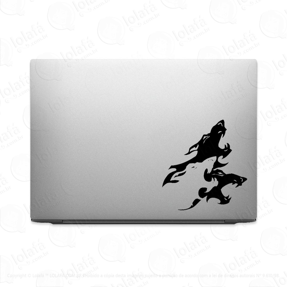 Adesivo Para Notebook Cerberus Cão 3 Cabeças Mod:3164
