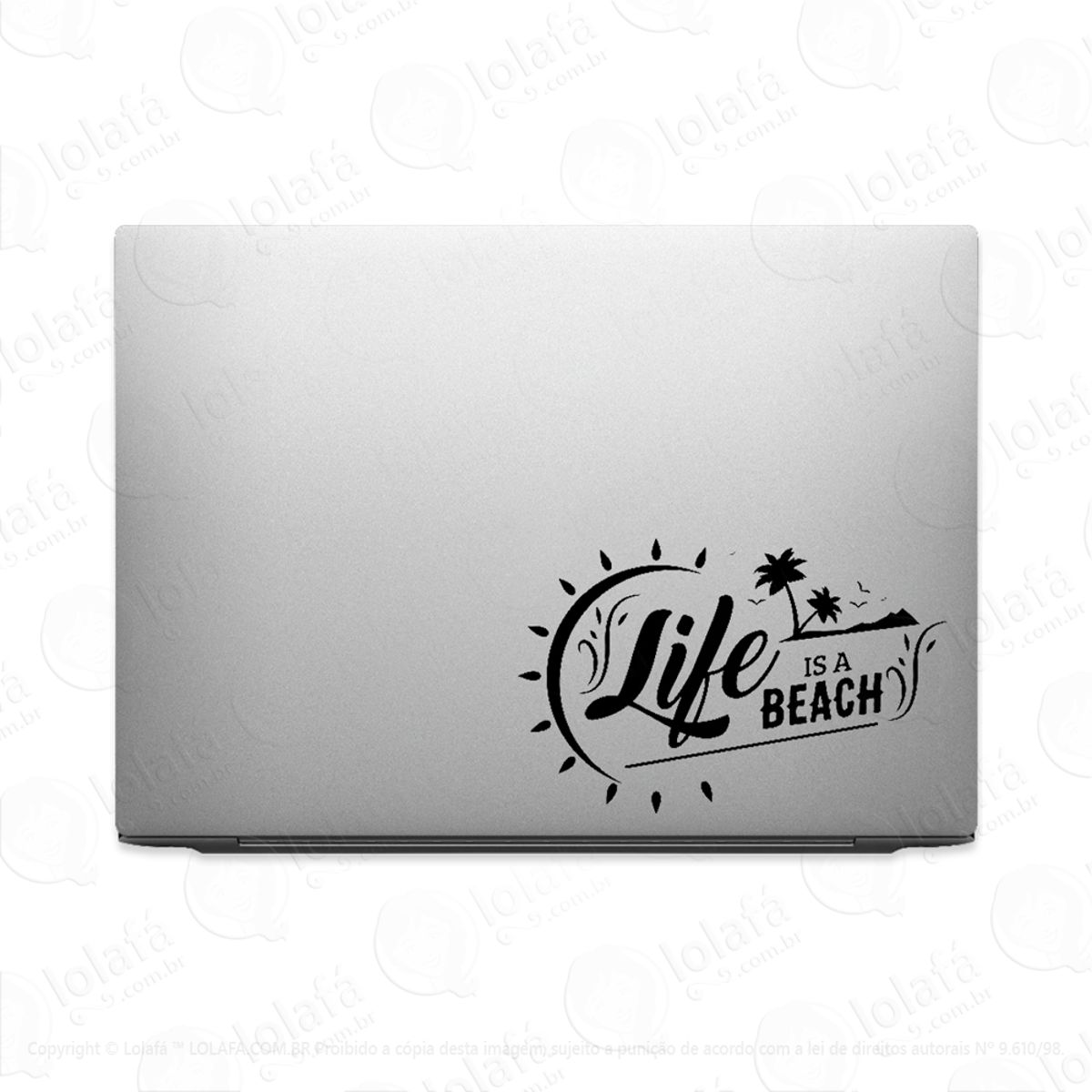 Adesivo Para Notebook Viagem Praia Vida Mod:3166