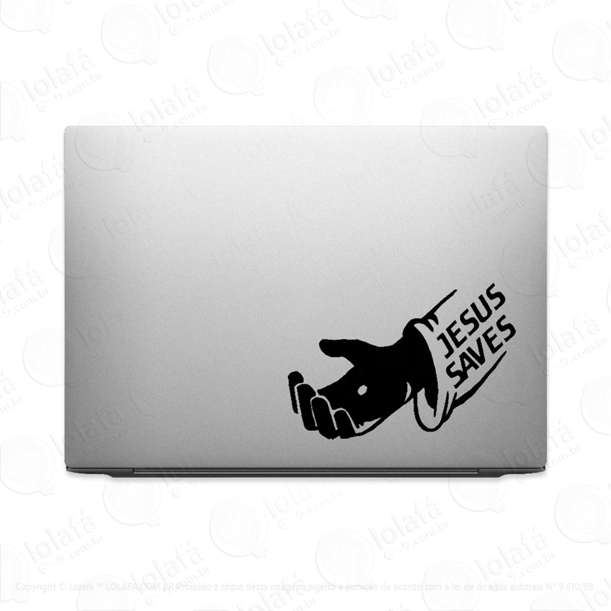 Adesivo Para Notebook Jesus Salva Mão Estendida Mod:3172