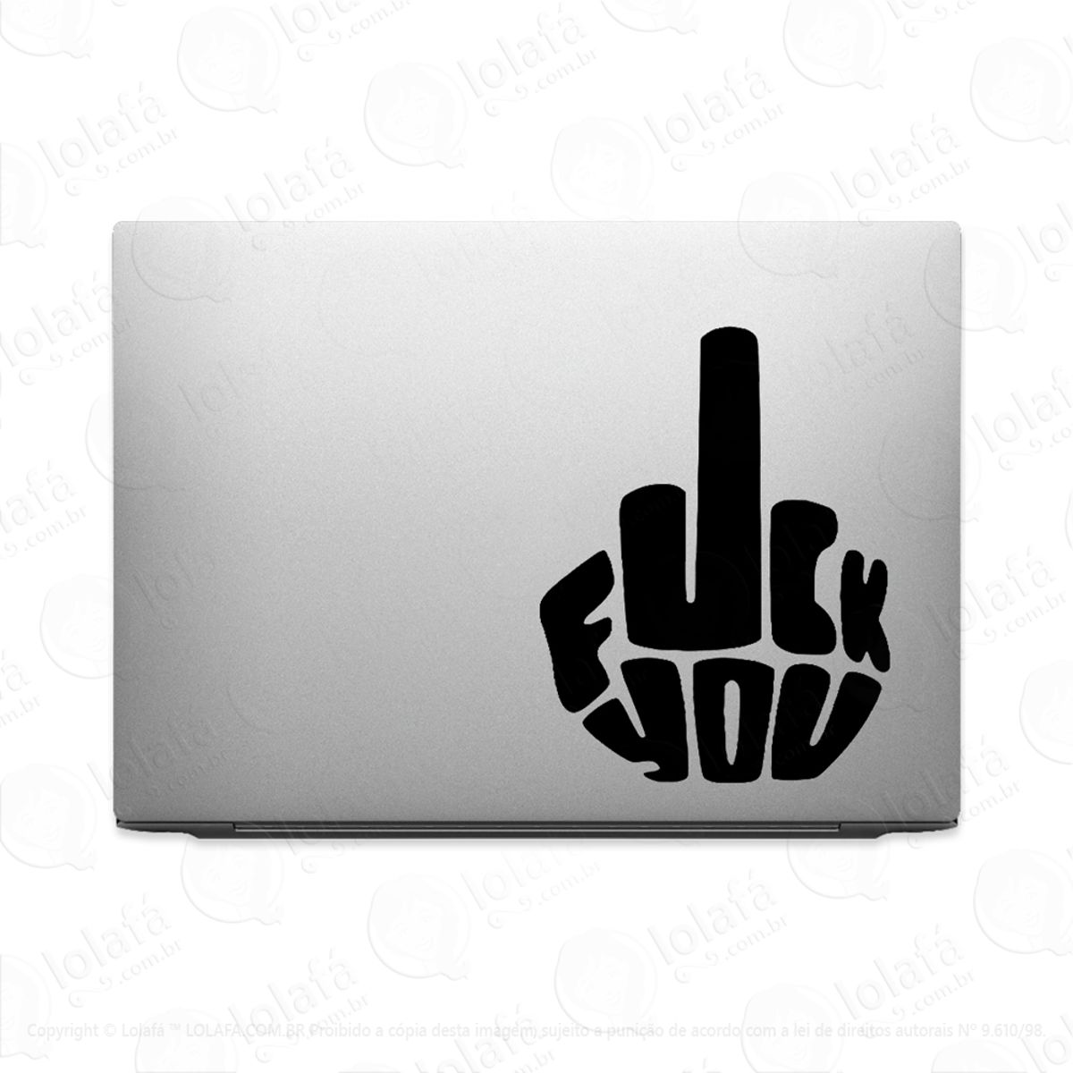 Adesivo Para Notebook Dedo Do Meio Fuck You Mod:3173