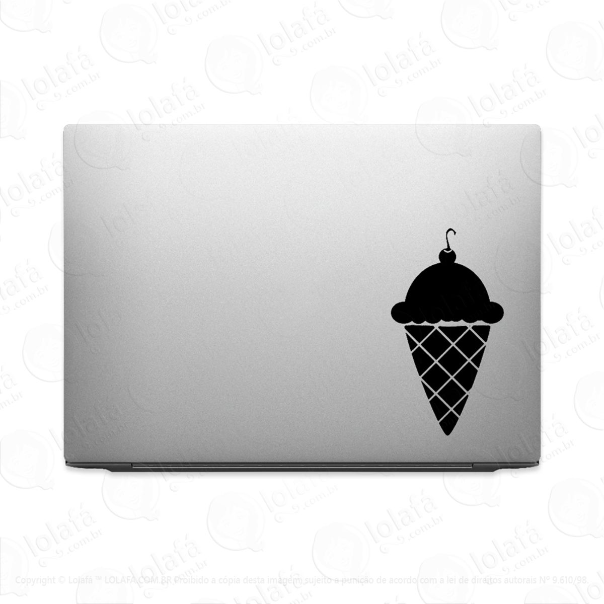 Adesivo Para Notebook Sorvete Casquinha Sundae Mod:3189