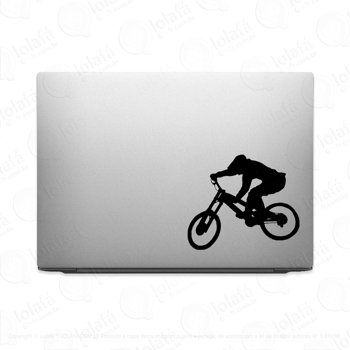 Adesivo Para Notebook Bicicleta Ciclista Manobra Mod:3192