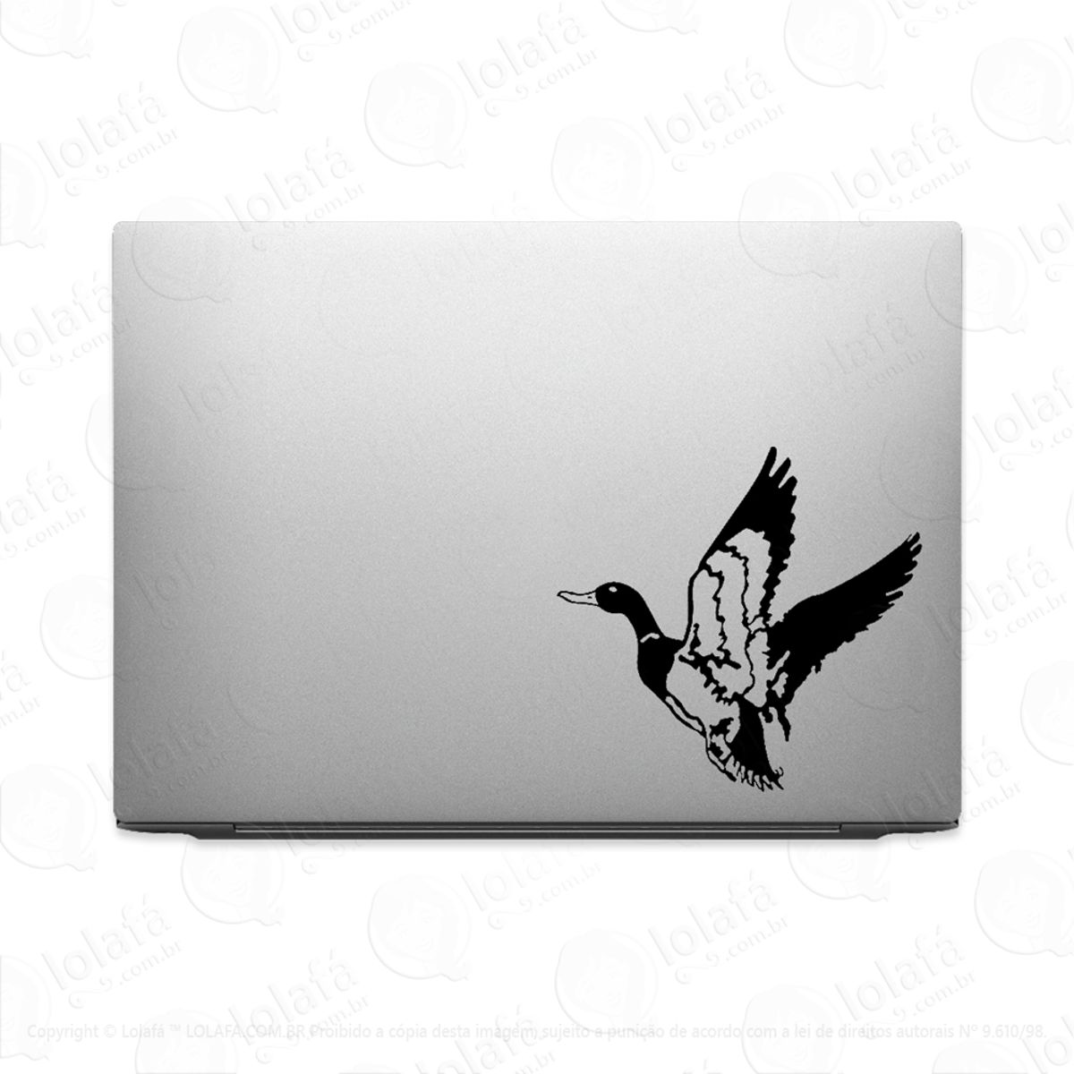 Adesivo Para Notebook Pato Voando Animal Silvestre Mod:3197