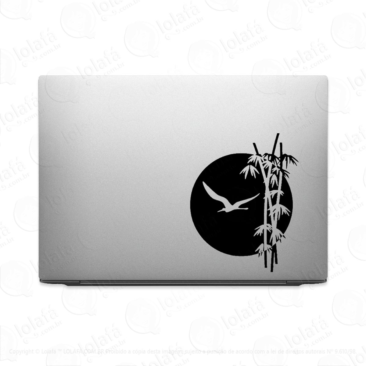 Adesivo Para Notebook Bamboo Por Do Sol Oriente Mod:3207