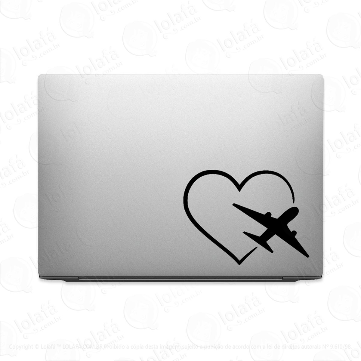 Adesivo Para Notebook Paixão Voar Comissário Aeromoça Mod:3209