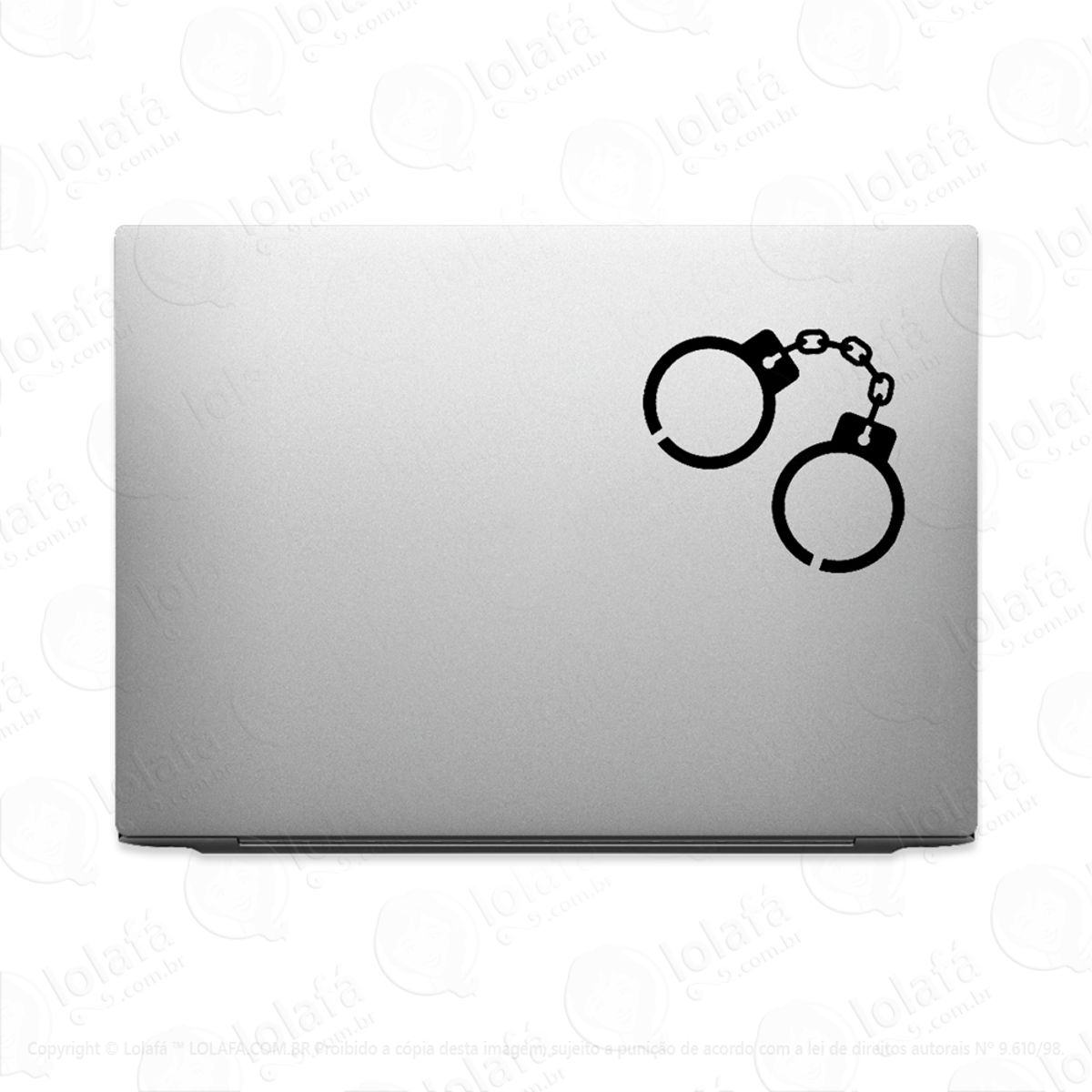 Adesivo Para Notebook Algemas Handcuffs Polícia Mod:3210