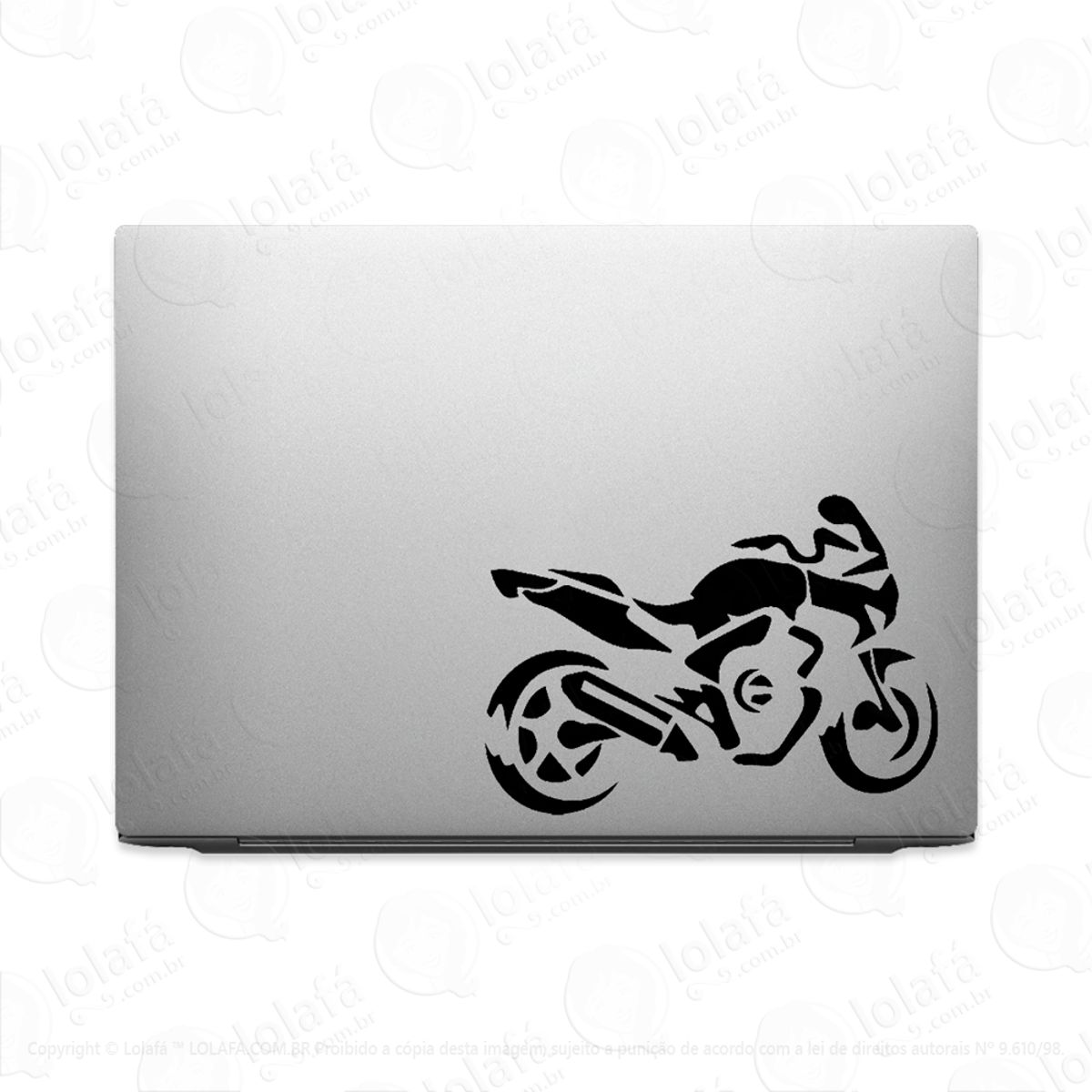 Adesivo Para Notebook Moto Speed Velocidade Motocicleta Mod:3214