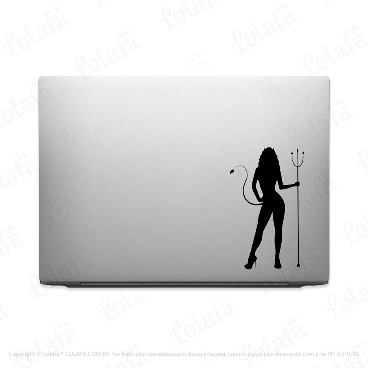 Adesivo Para Notebook Diaba She Devil Com Tridente Mod:3219