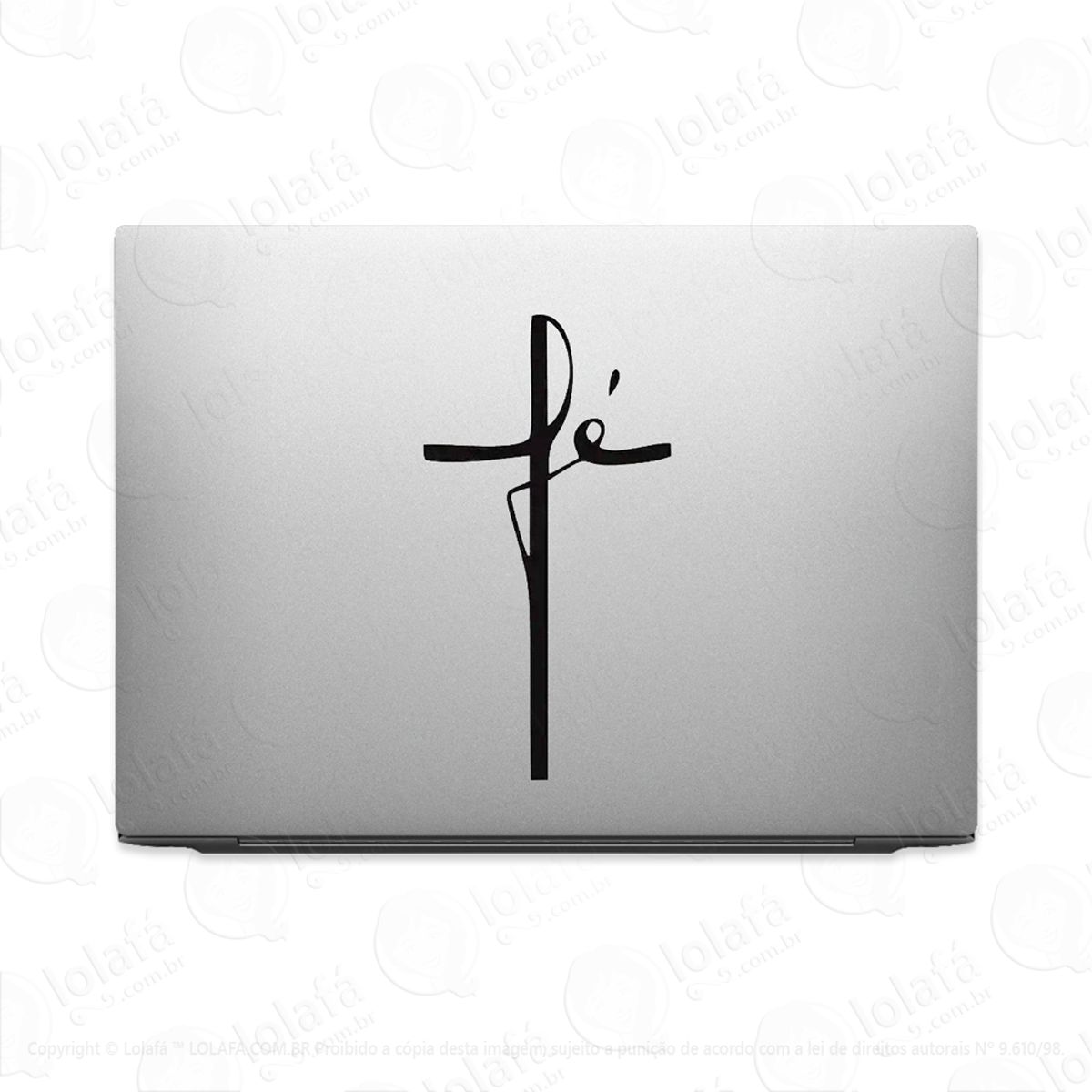 Adesivo Tablet Notebook Pc Fé Em Forma De Cruz Mod:3232