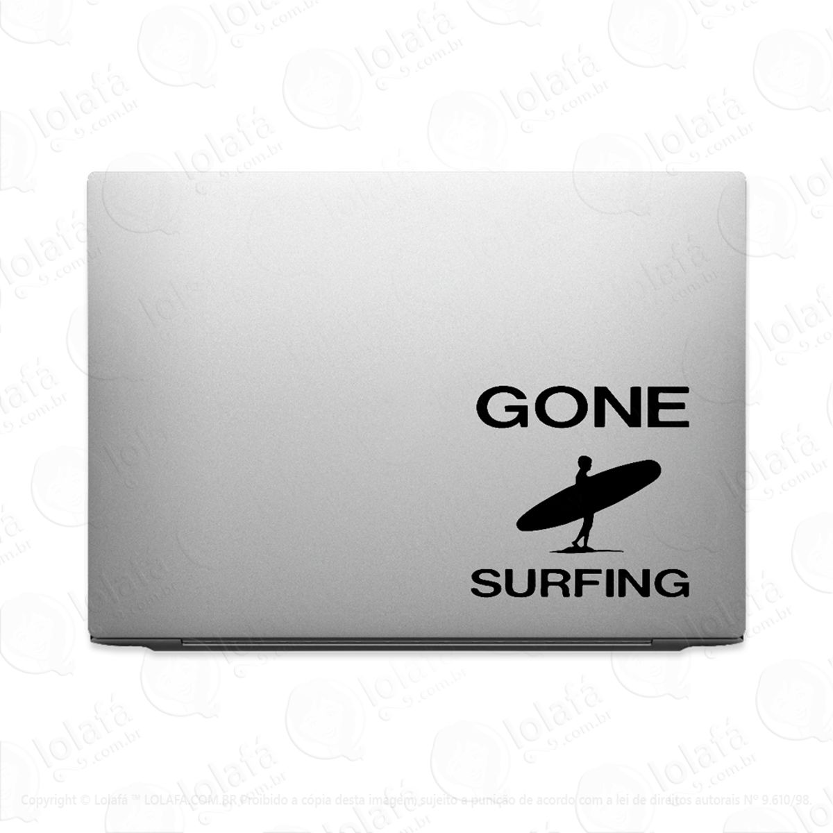 Adesivo Para Notebook Surf Gone Surfing Surfista Mod:3236