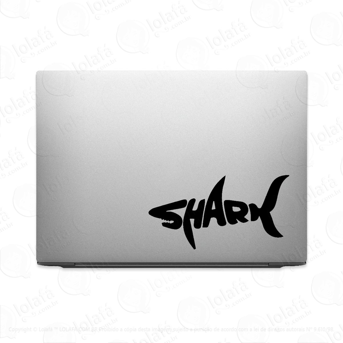 Adesivo Para Notebook Tubarão Escrita Shark Mod:3250
