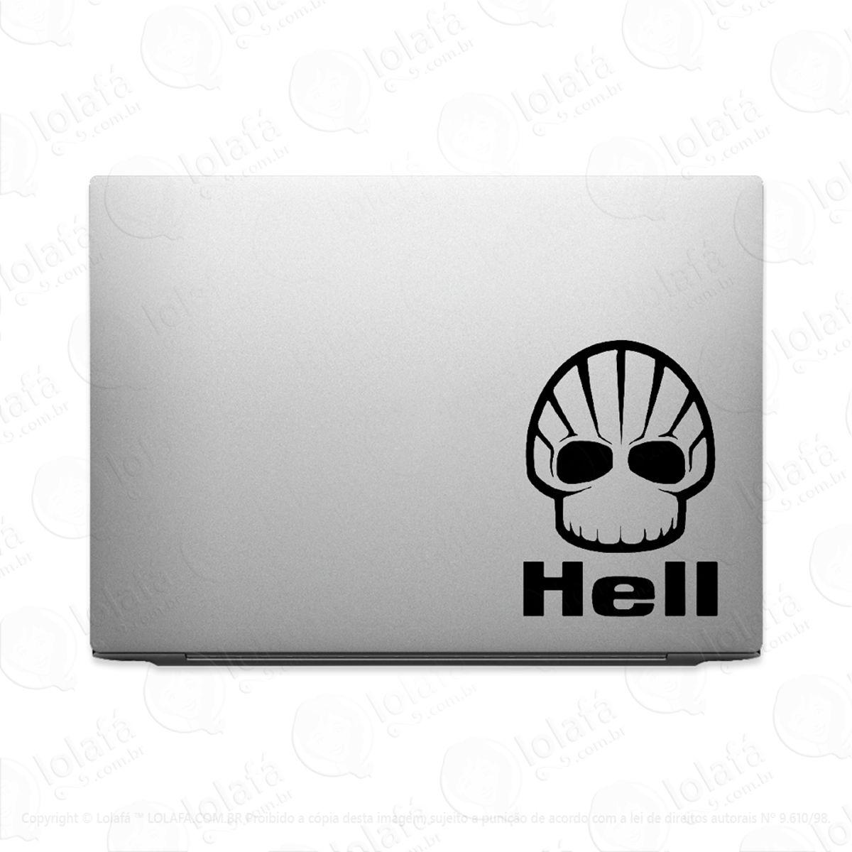 Adesivo Para Notebook Caveira Hell Mod:3271