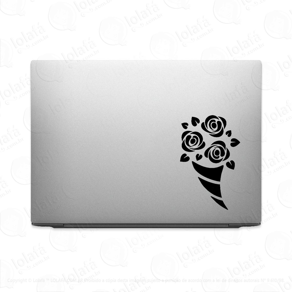 Adesivo Para Notebook Buquê De Flores Mod:3273