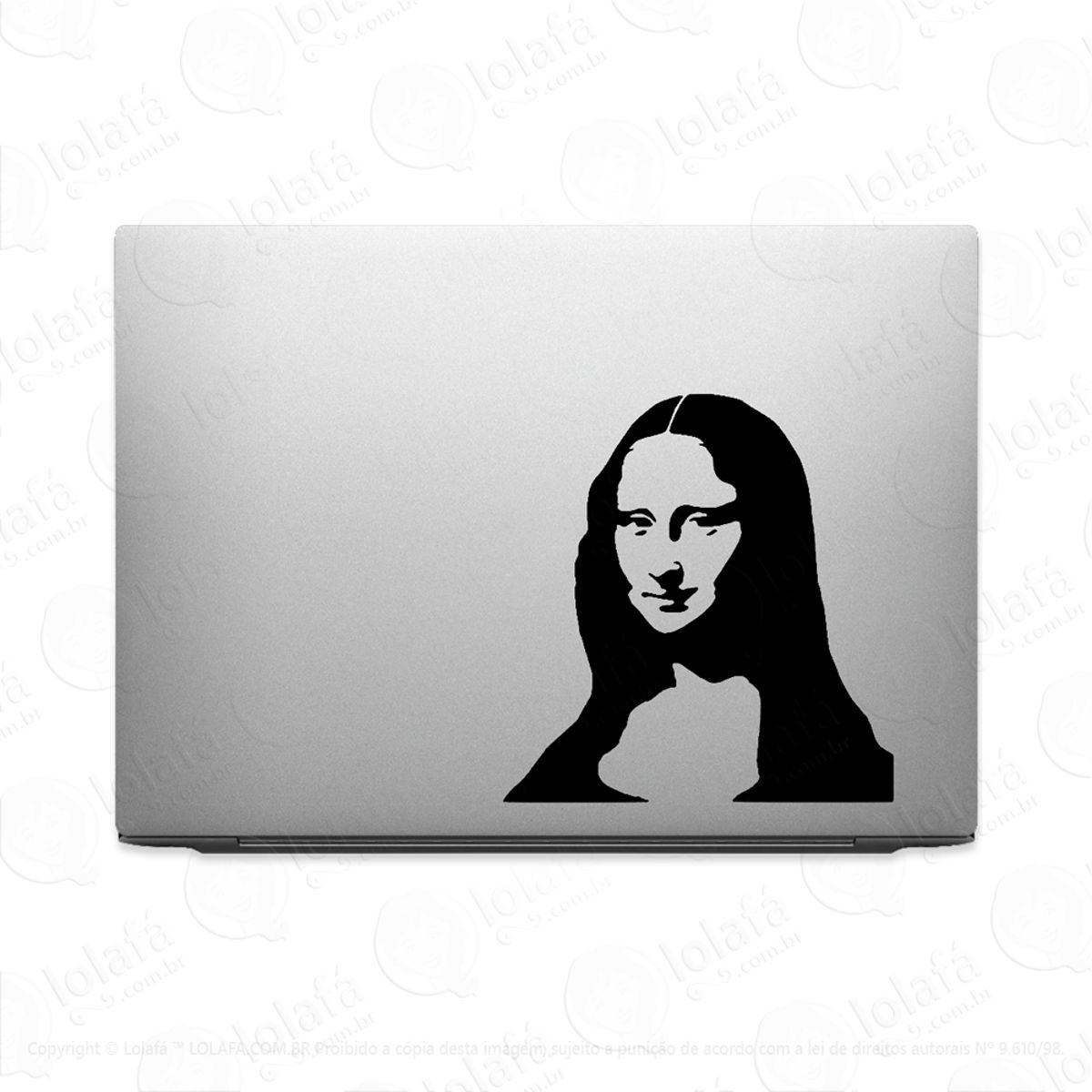 Adesivo Para Notebook Mona Lisa Leonardo Da Vinci Mod:3289