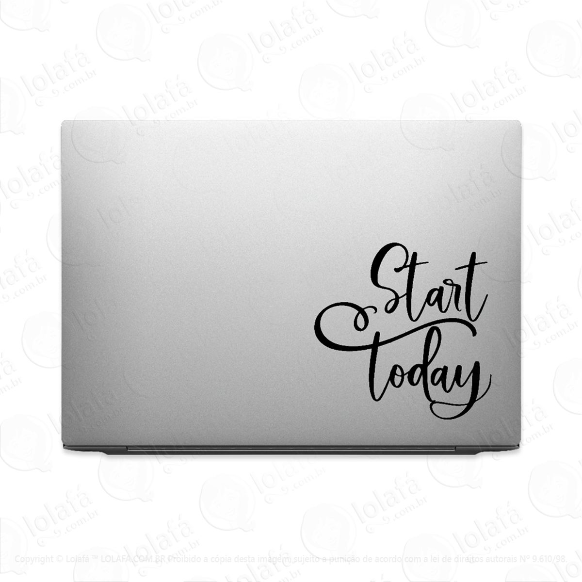 Adesivo Para Notebook Frase Motivacional Comece Hoje Mod:3304