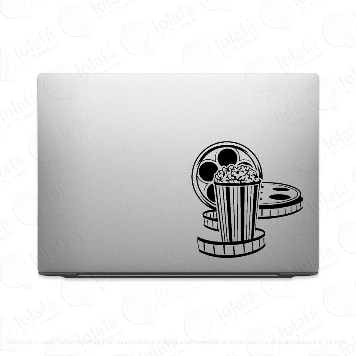 Adesivo Para Notebook Cinema Filmes E Pipoca Mod:3317