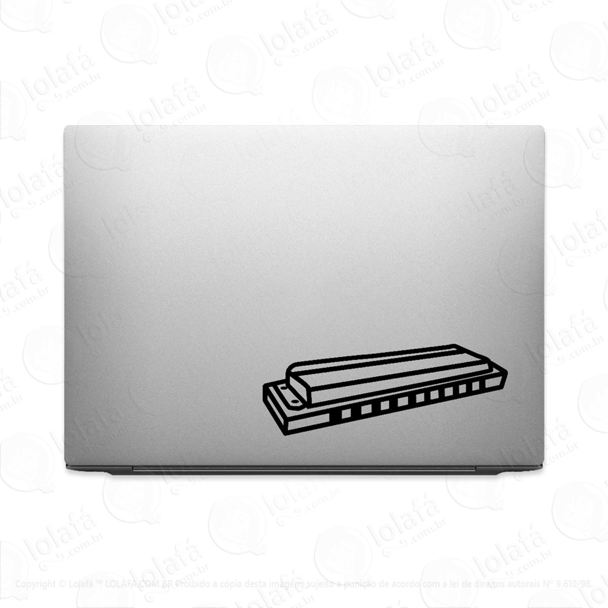 Adesivo Para Notebook Instrumento Gaita Harmônica Mod:3327