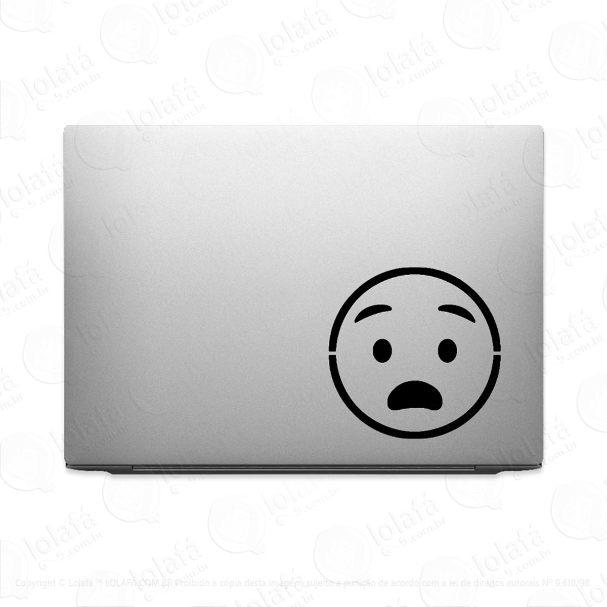 Adesivo Para Notebook Emoji Susto Espanto Mod:3344