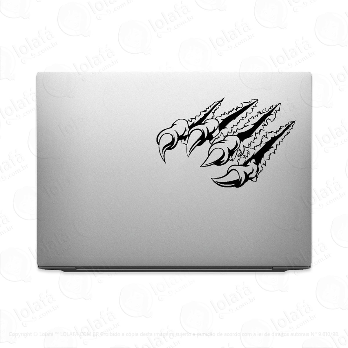 Adesivo Para Notebook Pata De Monstro Rasgando Mod:3359