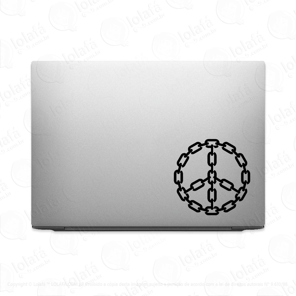 Adesivo Para Notebook Correntes Paz E Amor Mod:3376
