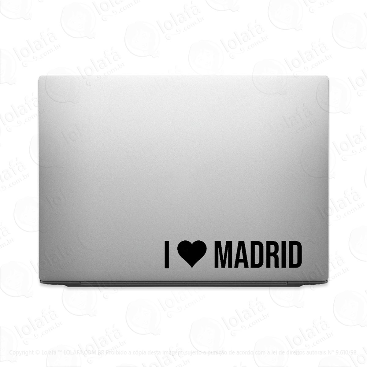 Adesivo Para Notebook Eu Amo Madrid Mod:3398