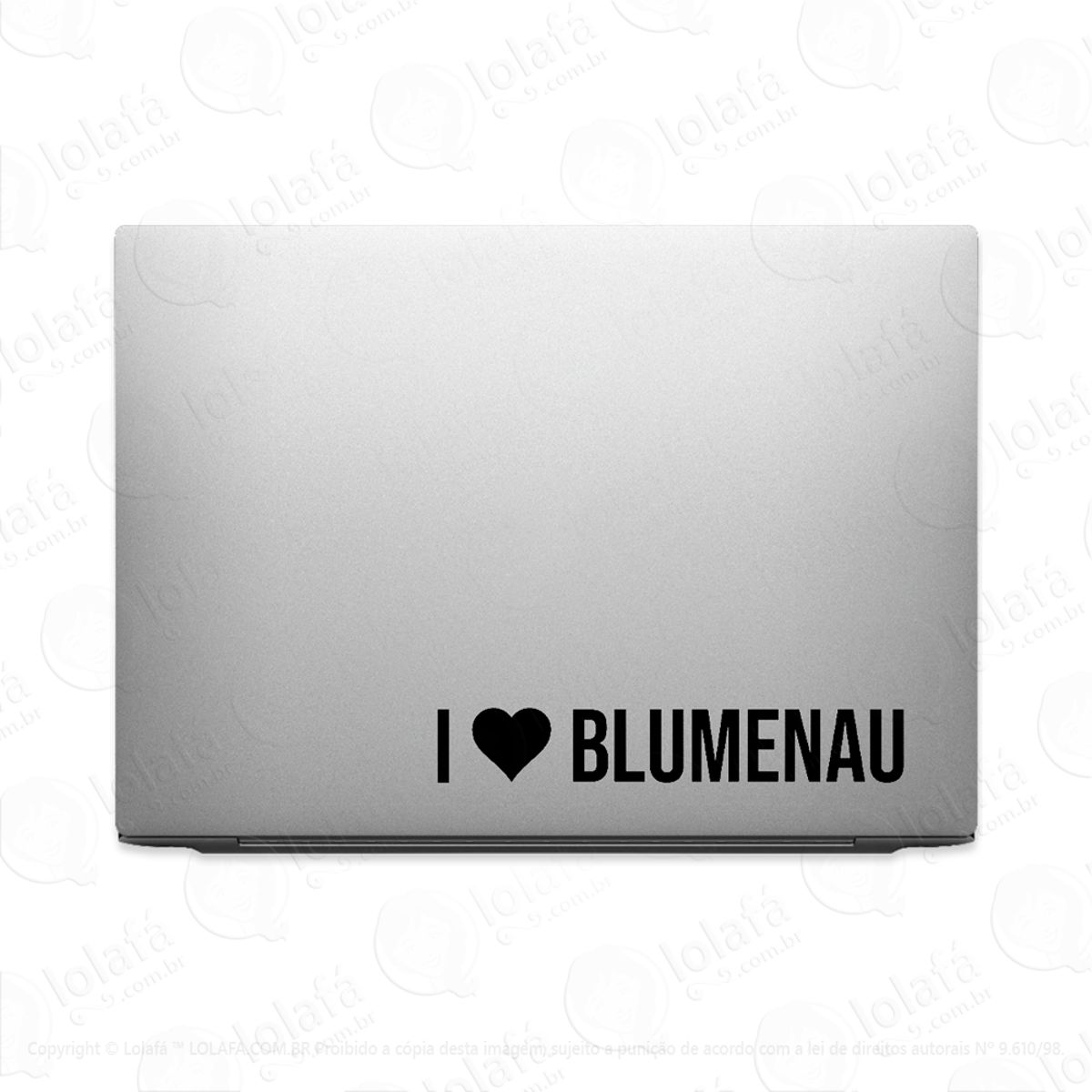 Adesivo Para Notebook Eu Amo Blumenau - I Love Blumenau Mod:3406