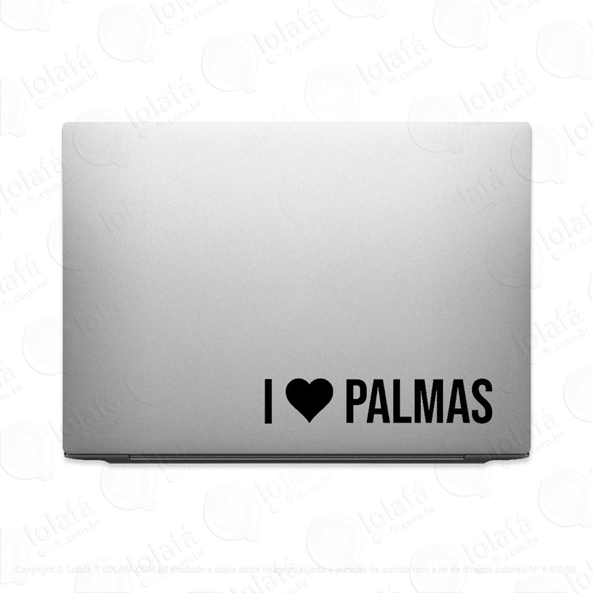 Adesivo Para Notebook Eu Amo Palmas - I Love Palmas Mod:3410