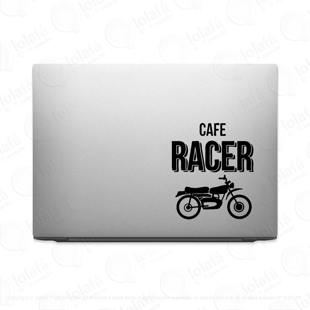 Adesivo Para Notebook Café Racer Motocicleta Mod:3430