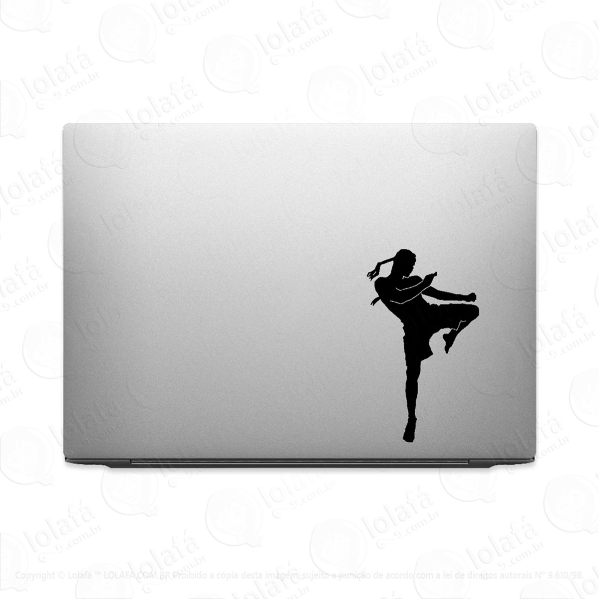 Adesivo Para Notebook Kickboxing Homem Chutando Mod:3431