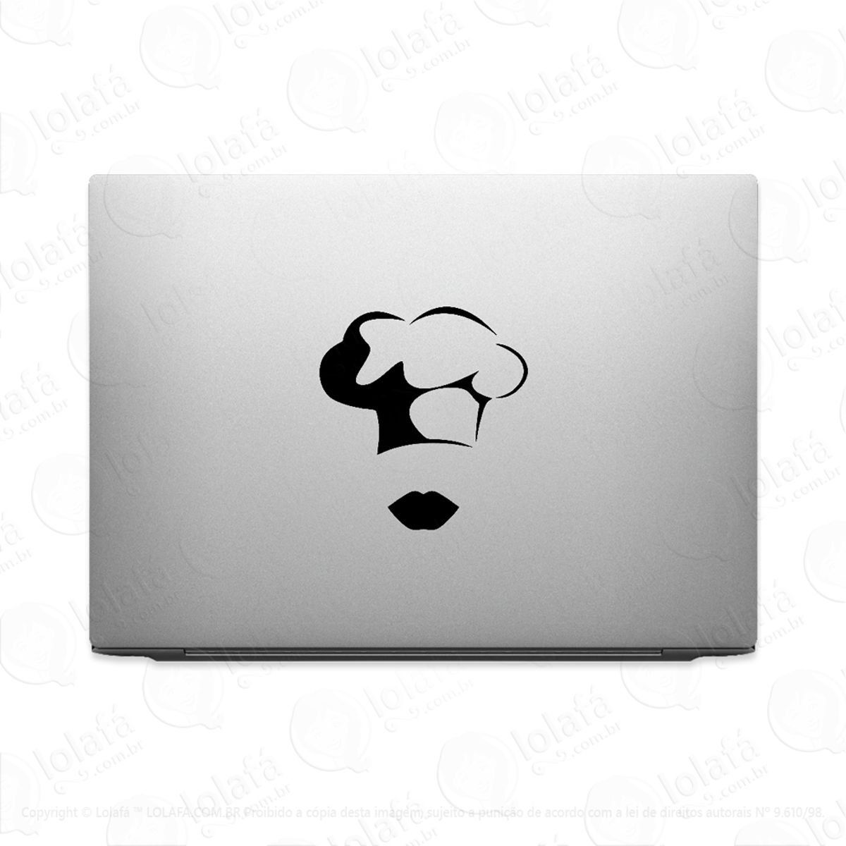 Adesivo Para Notebook Mulher Cozinheira Chefe De Cozinha Mod:3432
